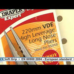 Draper Tools Expert 200mm VDE Approved Fully Insulated Cable Knife 04615