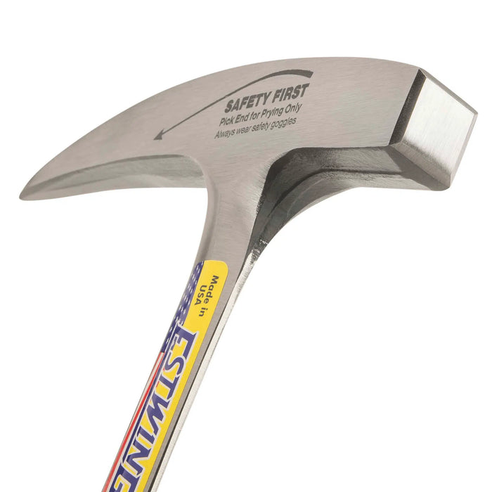 Estwing 22 Oz Solid Steel Rock Pick With Pointed Tip And Leather Grip