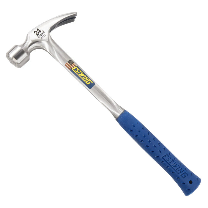 Estwing 20 Oz Rip Hammer With Milled Face Blue Shock Reduction Grip