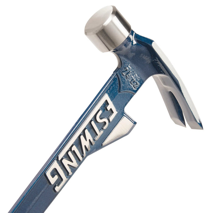 Estwing 22 Oz Solid Steel Hammertooth® Hammer With Milled Face & Blue Nylon Vinyl Shock Reduction