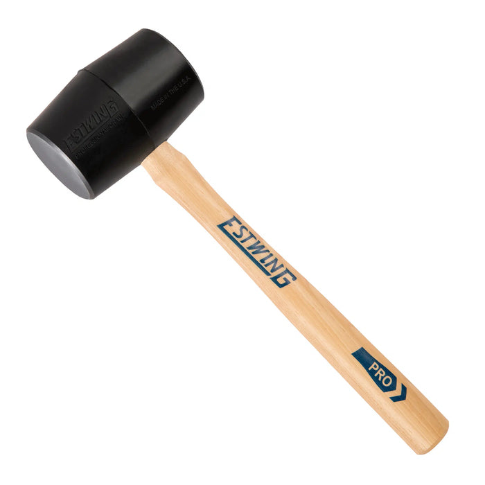 Estwing 18 Oz Deadhead Black Rubber Mallet with Hickory Handle