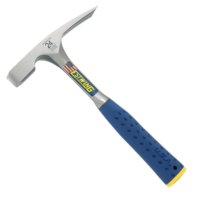Estwing 16 Oz Bricklayer / Mason's Hammer With Blue Grip & Patented End Cap