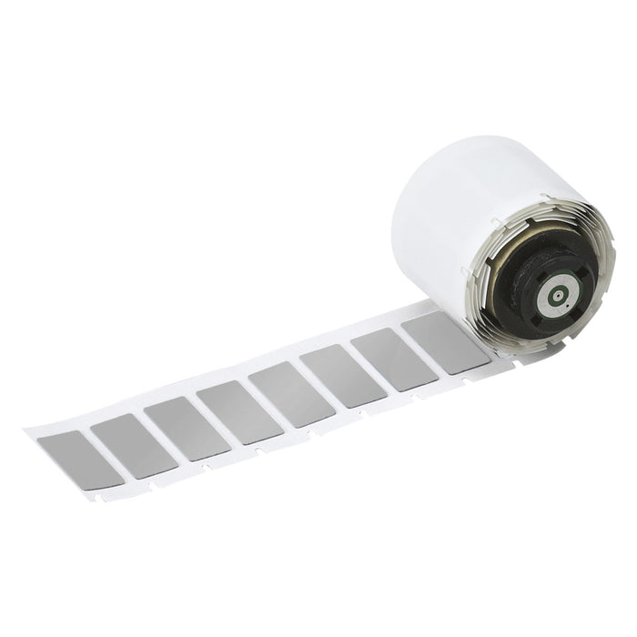 Brady Engraved Plate Replacement Labels for M611, M610, and M710 250 Labels/Roll 27.00mm(W) x 12.45mm(H) Silver