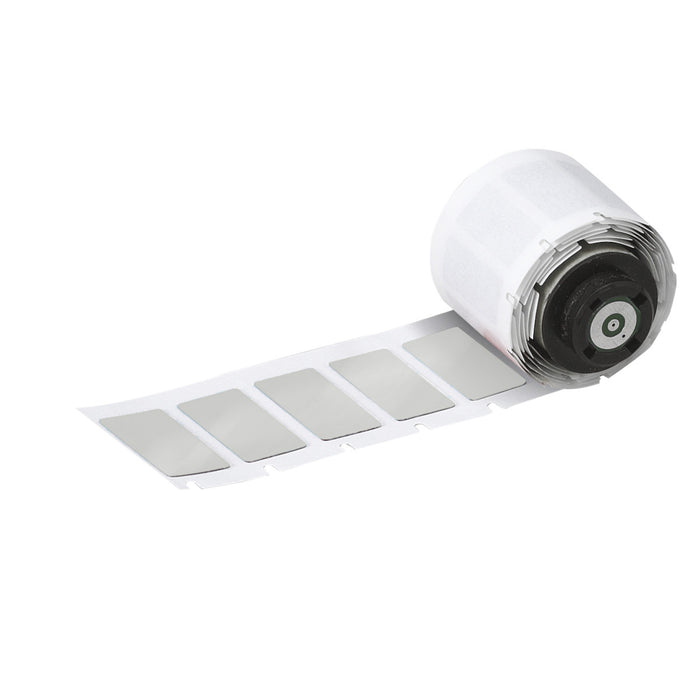 Brady Engraved Plate Replacement Labels for M611, M610 and M710 - 150 Label(s)/Roll 27.00mm (W) x 18.00mm (H) Silver
