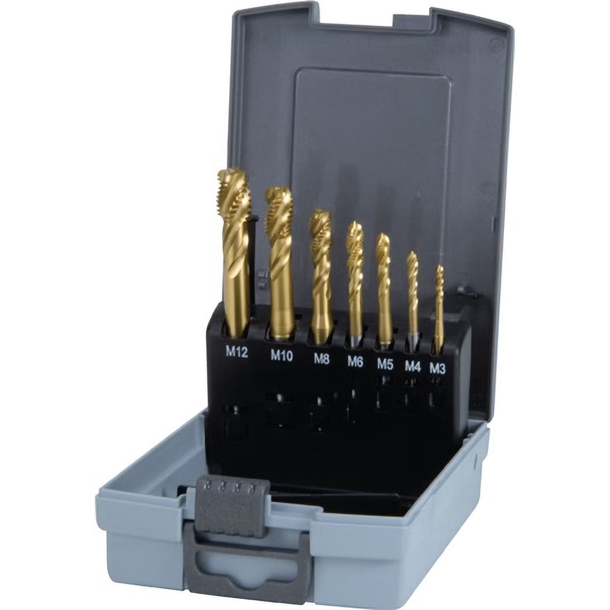 RUKO 7 Piece Machine Spiral Taps Type C HSS TiN in Plastic Case For ...