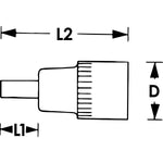 Vigor 1/2in Drive Ribe Socket Bit V2210 M14