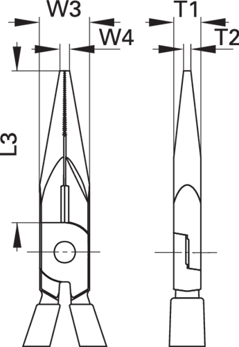Gedore 8132-200 JC Flat Nose Pliers Straight