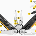 Leatherman 19 Tool Signal Camping Multi-Tool with Firestarter & Nylon Sheath Guava & Silver
