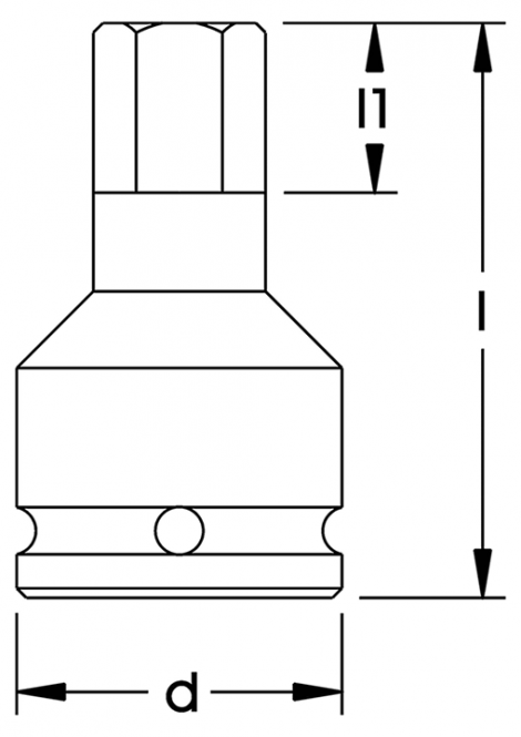 Elora Impact Socket 1.1/2in inside hexagon 793INA-1.5/8in AF