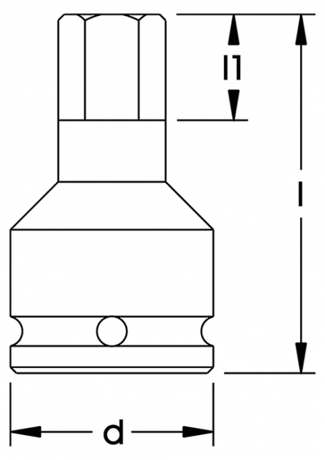 Elora Impact Socket 1.1/2in inside hexagon 793INA-1.3/8in AF