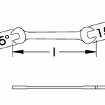 Elora Double Open Ended Spanner DIN 3110 100-38x42mm