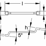 Elora Double-Ended Ring Spanner DIN 838 110A-1inx1.1/8in AF