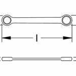 Elora Double-Ended Ring Spanner straight DIN 837 120-12x14mm