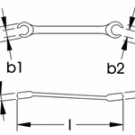Elora Open Ring Spanner 121-21x23mm