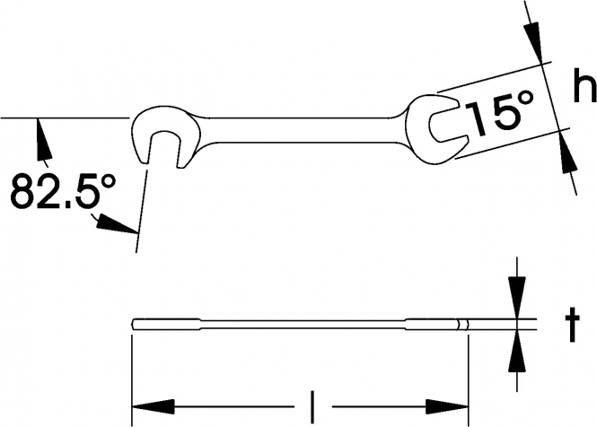Elora 146A Obstruction Wrench Imperial 7/32x7/32
