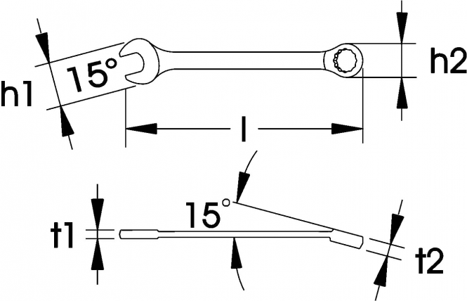 Elora 203-41mm Combination Spanner XL