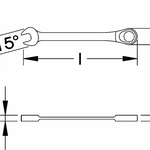 Elora Combination Spanner with Ring Ratchet 204A-13/16in AF