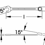 Elora Combination Spanner stainless 200-17mm