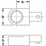 Elora Ring Spanner Insert Tool 14x18mm 2066-34mm