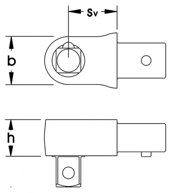 Elora Fixed Square Insert Tool 1/2in 14x18mm 2078-1