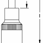 Elora Screwdriver Socket 1/2in plain slot 3200-IS 1.6x8