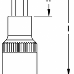 Elora Screwdriver Socket 1/2in inside hexagon with ball end 3210-KUL 10