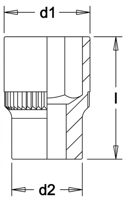 Elora Socket 3/4in bi-hexagon 770-SA 1.3/16in AF