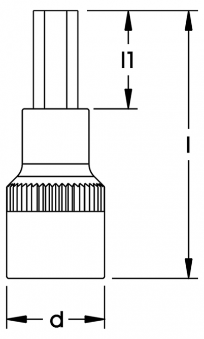 Elora 3210-INL 10x140 Screwdriver Socket Long