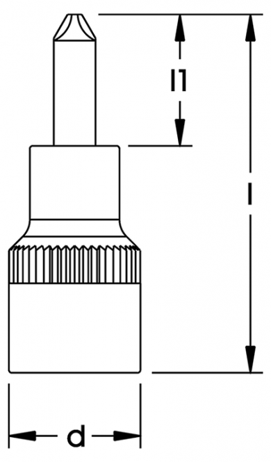 Elora Screwdriver Socket 1/2in supa-pozidriv 3225-PZ 2