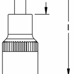 Elora Screwdriver Socket 1/2in TORX® with bore hole 3245-TTX 50