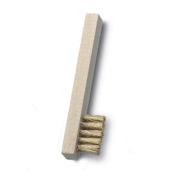 Lessmann Spark Plug Brush 100 x 15mm 2 Rows Brass Wire / Beechwood
