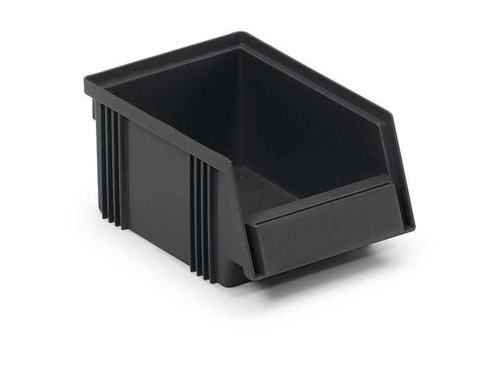 Treston Stacking Bin 105x165x75 Black ESD
