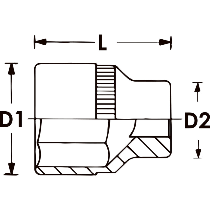 Vigor 3/8in Drive 18mm 12 Point Socket V7538L-18