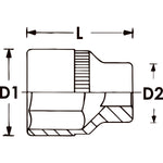 Vigor 3/8in Drive 12mm 12 Point Socket V7538L-12