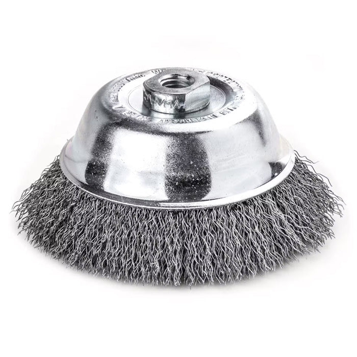 Lessmann Cup Brush Dia 65mm Steel Wire STA Crimped 0.35mm Thread M14