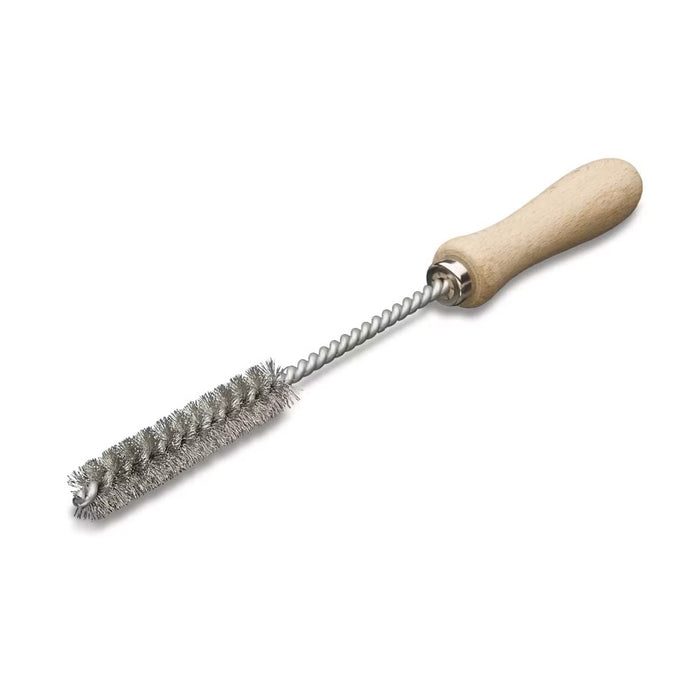 Lessmann Hole Cleaning Brush with File Handle IBM 300 x 100mm Dia 15mm Steel Wire STA Crimped 0.20mm