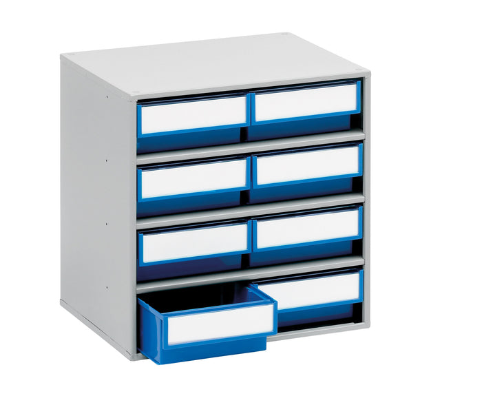 Treston Storage Bin Cabinet 400x300x395 - 8 Blue Drawer