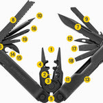 Leatherman 19 Tool Super Tool 300 EOD Black Oxide Multi-Tool with Brown MOLLE Sheath
