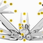 Leatherman 21 Tool Surge Stainless Multi-Tool with Black Nylon Button Sheath