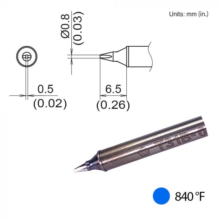 Hakko Soldering Tip Shape-0.8D For FX-1001 Iron Suits HFX100