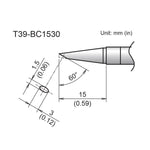 Hakko T39 Soldering Tip/Shape-BC Hor:1.5mm Vrt:3mm For FX971