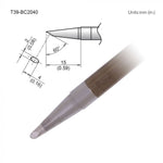 Hakko T39 Soldering Tip/Shape-BC Hor:2mm Vrt:4mm For FX971