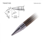 Hakko T39 Soldering Tip/Shape-BC Hor:1mm Vrt:2mm Tinned Surface Only For FX971