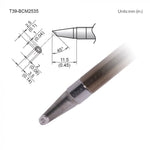 Hakko T39 Soldering Tip/Shape-BC Hor:2.5mm Vrt:3.5mm W/Indent For FX971