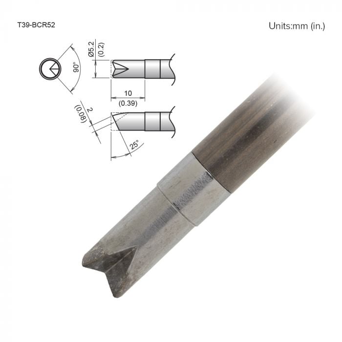 Hakko T39 Soldering Tip/Shape-5.2BC W/V-Groove For FX971