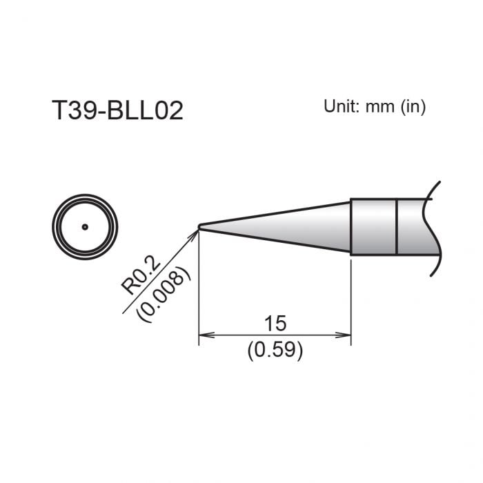 Hakko T39 Soldering Tip/Shape-0.2Bll For FX971