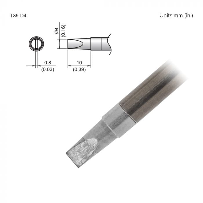 Hakko T39 Soldering Tip/Shape-4D For FX971