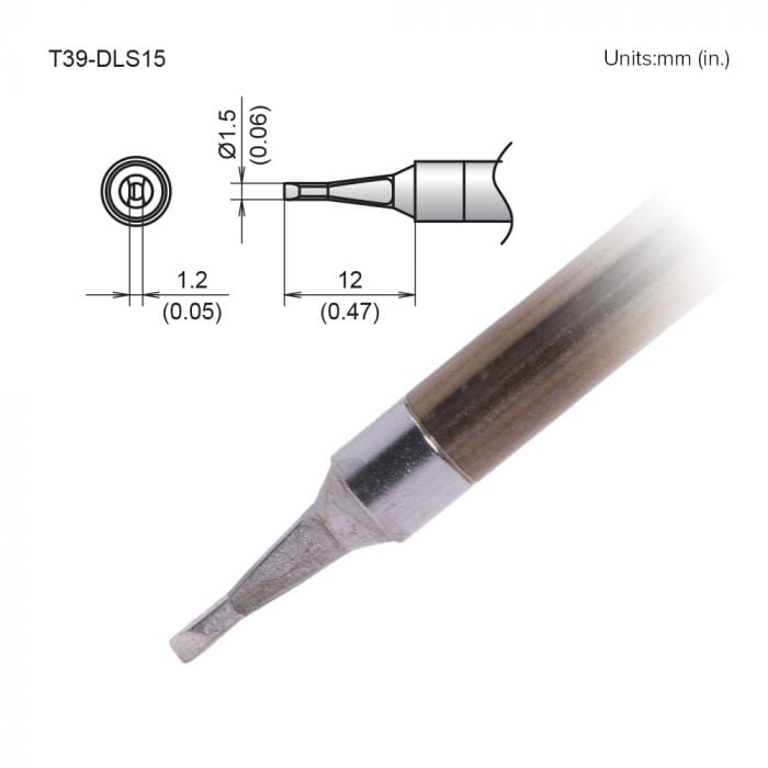 Hakko T39 Soldering Tip/Shape-1.5DLS For FX971