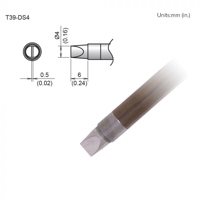 Hakko T39 Soldering Tip/Shape-4DS For FX971