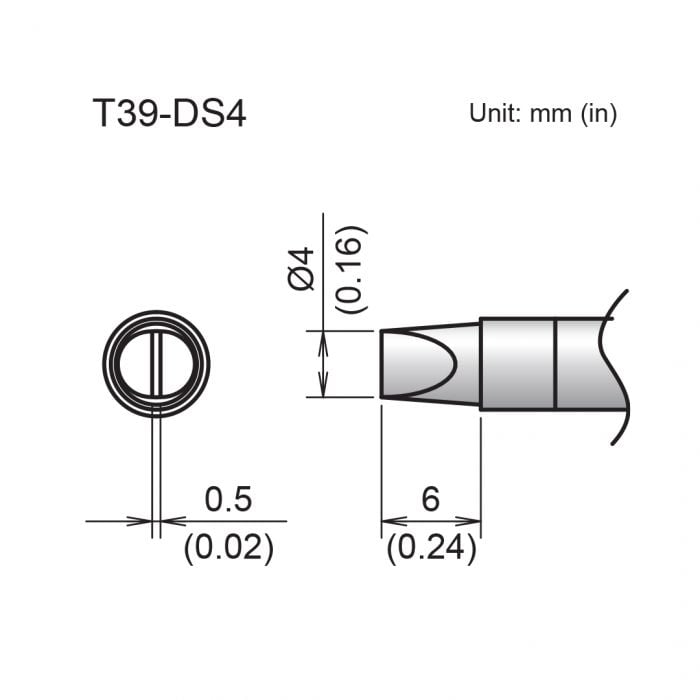 Hakko T39 Soldering Tip/Shape-4DS For FX971